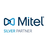 Mitel square silver partner logo